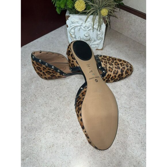 New Corso Como Leopard Print Studded Flats Size 11 Women Faux Leather & Faux Fur - Picture 6 of 9